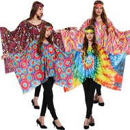 Adult Big Girl Variety Retro Hippie Cloak 70's' Women's Hippie Party Performance Costume