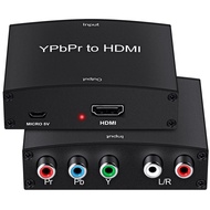 Component to HDMI Converter, YPbPr Component 5RCA RGB+R/L Audio to HDMI Converter, Component YPbPr t