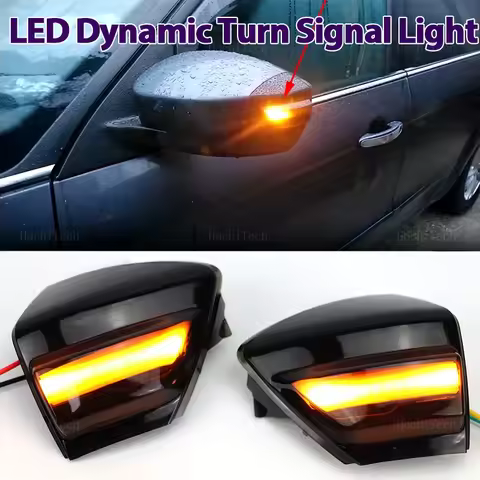 2pcs Car Side Mirror Blinker Indicator Lamp LED Dynamic Turn Signal Light for Ford S-MAX CD340 Kuga 