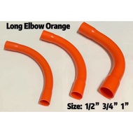 Orange  Long Elbow PVC Fittings Pipe Long Elbow