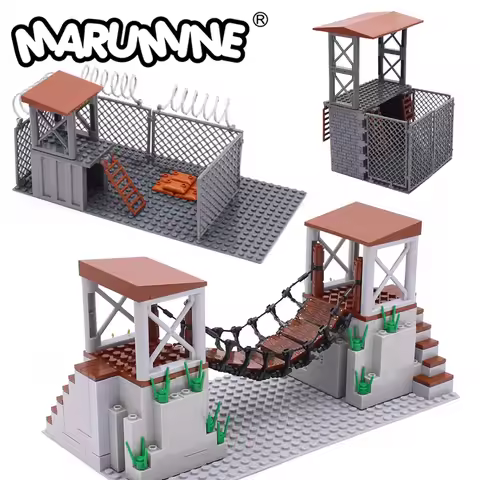 Marumine MOC Bricks Sentry Tower Outliers Military Building Set WW2 SWAT Soldier Army Construction B