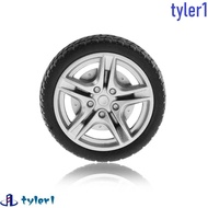 TYLER1 Model Car Wheels, Rubber DIY Car Tire Model, Realistic Vehicle Rotatable Removable Toy Car Mo