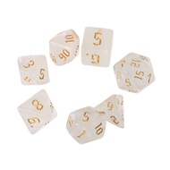 7 Piece Resin Set Dungeons&Dragons Desktop Roll Chơi Trò chơi Polyhedrus Dice Đối với DND RPG MTG Qu