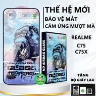 Realme C75/ C75X full screen tempered glass, shockproof, anti-fingerprint, screen protector