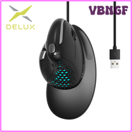 VBNGF Delux Seeker M618XSU ไฟ RGB เมาส์มีสายตามหลักสรีรศาสตร์ถอดออกได้ฝาหลัง4000DPI เมาส์เล่นเกมส์สำ