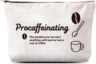 Funny Makeup Bag for Women Coffee Lover Christmas Birthday Gifts for Best Friends Coworkers Procaffe