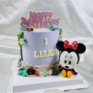 米妮蛋糕 生日蛋糕 客製 造型 卡通 周歲寶寶 女友款 4吋面交
