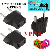 Klik-Beli (3 Pcs) Over Steker Gepeng Universal Sambungan Adaptor Kepala Adapter Charger Xiaomi Iphone dll