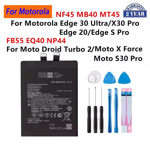 NF45 MB40 MT45 FB55 EQ40 NP44 Battery For Motorola Edge 30 Ultra/X30 Pro/Edge 20/Edge S Pro /Moto S3