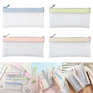 pri Pencil Bag Clear Pencil Case Pencil Holder Zipper Pouch Stationery Bag for Work