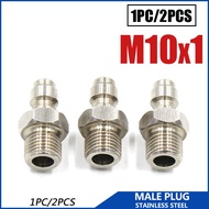 [Ready Stock &amp; COD] PCP DIY Tools Pneumatic Quick Coupler M10x1 Male Plug 8MM Filling Nipple Adapter Fittings Stainless Steel 1pc/2pcs pcp fittings coupler adaptor pcp quick coupler filling adaptor plug fittings