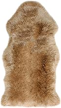 NF0015CN Shearling Rug, Natural, Australia, Long Hair, 1.5 Pieces, Rug, Cinnamon, 23.6 x 49.2 inches