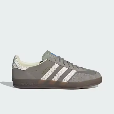 Adidas Authentic Three Leaves GAZELLE INDOOR Gray White German Training Shoes IF1807