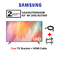 Samsung 43" AU7000 4K UHD Smart TV UA43AU7000KXXM / 43''  UA43CU7000KXXM Crystal UHD CU7000 4K Television (FREE Bracket and HDMI Cable)