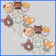 Dog Cat Cake Cupcake Topper Pet Cupcake Topper