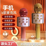 Ws858 Wireless Bluetooth Microphone For Mobile Karaoke Chinese Dialogue Audio Amplifier Integrated Speaker System