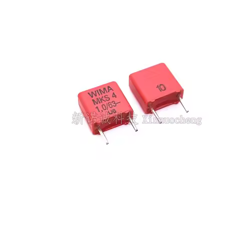 5pcs/50pcs WIMA Film Capacitor 105 63V 1UF 63V 1.0UF 105K 10% MKS4 Pitch 7.5mm Audio Capacitor