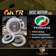 KTR Performance Disc Rotor Drilled Slotted Rotor Disc Myvi Ativa Alza Axia Bezza Brake