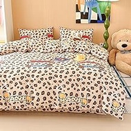 LIWHENHAO Strawberry Kids Duvet Cover Set, 100% Cotton Bedding Home Collection, 1 Comforter Cover 2 