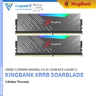 [Lifetime Warranty] KINGBANK KRRB Dark Soarblade RGB DDR5 UDIMM 6000 MHz CL36 32GB (16GB*2) - Black