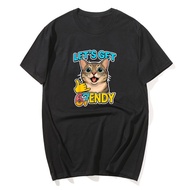 Funny Let’s Get 6 7endy Sendy Brainrot Meme Cat Viral Number T-shirt For Men Women 100% Cotton T Shi