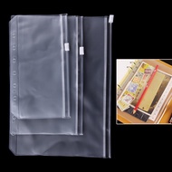 A5/A6/A7 Transparent Zip Lock Envelope Binder Pocket Refill Organiser Stationery