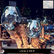 FREE PACKING KAYU / AKUARIUM IKAN CUPANG BETA FISH 2 TINGKAT / KACA TIUP DAN AKAR BALI / AQUASCAPE