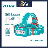 Total Headlamp Head Light THL013AAA6 200 Lumens with 3xAAA Battery Camping Hiking Work Lamp