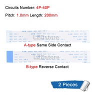 2pcs FPC Ribbon Flexible Flat Cable Pitch 1.0mm Length 200mm 20cm 4P 5P 6P 7P 8P 10P 12P 14P 15P 16P