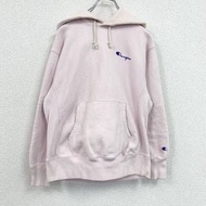 古著Champion Reverse Weave 粉紅色衛衣/連帽衫，M 碼