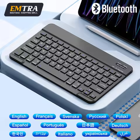 Spanish/English Bluetooth Keyboard 10 inch for iPad Air 4 5 Pro Wireless Rechargeable Keyboard for P