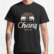 Chang Beer Thailand Vintage Men's T-Shirt, Classic Handmade, Black, Trending