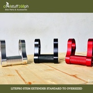 CS168ph LITEPRO Aluminium Standard (25.4mm) to Oversized (31.8mm) Stem Extender Bicycle Parts
