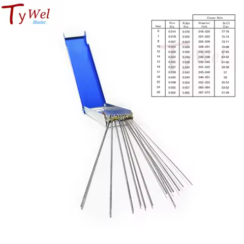 Torch Tip Cleaner Gas Welding Brazing Cutting Torch Tip Cleaner 14Pcs Set Guitar Nut Needle Files No