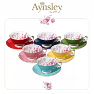 英國Aynsley 紅玫瑰系列 骨瓷雅典色釉杯盤組 150ml 6色任選