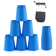 (MFAV) 12Pcs Kid Quick Stacking Cups Set Mini Speed Training Game Fun Stacking Cup Fast Paced Game f