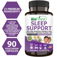 Biofinest Sleep Support Supplement - 16-in-1 Melatonin Ashwagandha Chamomile Magnesium - Relax Mind 