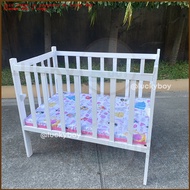 Classic Wooden White Crib for Baby and Kids