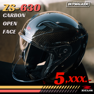 หมวกกันน็อค Open Face ZEUS ZS-630 คาร์บอน CARBON 2024  เปิดหน้า แว่น2ชั้น