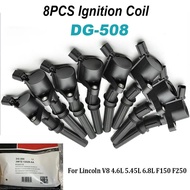 8PCS Ignition Coils DG-508 DG508 3W7Z-12029-AA For Lincoln V8 4.6L 5.45L 6.8L F150 F250 High Quality