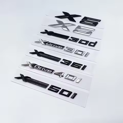 New Black Silver Lettering XDrive30i XDrive35i XDrive40i XDrive48i XDrive50i XDrive30d For BMW X5 Ca