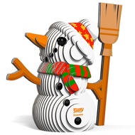 Eugy Dodoland Christmas Snowman 3D Paper Puzzle. Eco-Friendly DIY Gift for Children. Christmas Offic