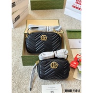 Series Mamon Gold Label Camera Bag Classic Style Old-Timed Quilted Leather Chain Bag Cross-Body Shou