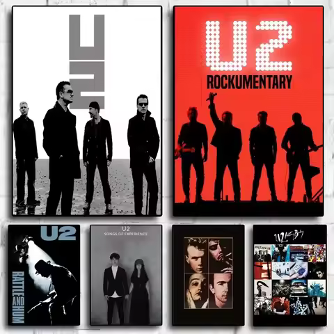 U2 Band Poster Gallery Prints Home Decor Decoration Wall Decals Living Room Canvas Painting