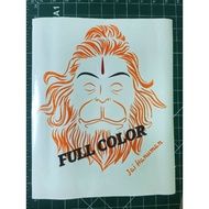 JAI HANUMAN STICKER,STICKER CUTTING,STICKER TAMPAL LUAR,STICKER KERETA.