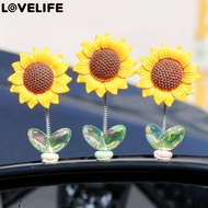 [ Featured ] Funny Head Shaking Plaything / Cabinet Fridge Decoration / Car Center Console Spring Toy / Auto Rearview Mirror Decor Accessories / Swing Sunflower Ornament