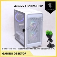 INVASION GB-52 White AsRock H510M-HDV Intel i5-10400 16GB DDR4 RAM 256GB SATA 1TB HDD GTX 1660 6GB R