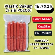Plastic Vacuum Bag POLOS 16.7 x 25 cm Premium Food Grade Plastic Sealer Vacuum/ Vegetable Meat Plast