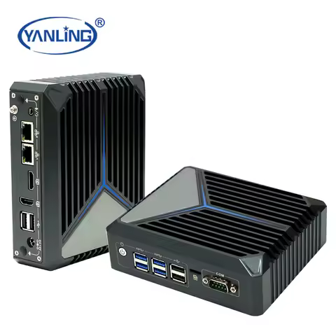 Yanling Mini Thin Client J6412 Desktop PC Dual 4K FHD Display Fanless Linux Cheap Computer In Stock