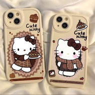 Cartoon Cute Kitty Anti -fall Soft silicone Mobile phone gloves for  OPPO A97 96 A95 A94 A93 A77 A76 A74 A73 A72 A57 A55 A54 A53 A52 A31 A16 A16K A15 A15S A9 a8 A5 a3s casing